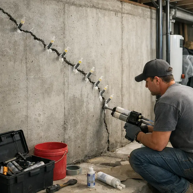 Basement Wall Crack Repair Burke