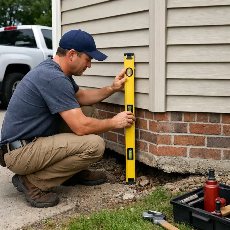 Foundation Settling Repair Burke
